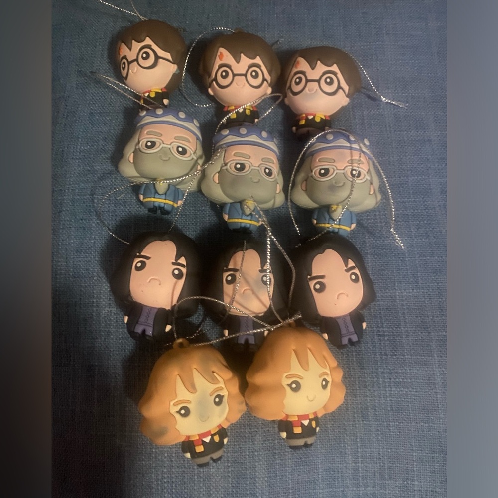 These Are Harry Potter Decorative Ornaments there are 11 of them.